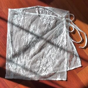 Free People - White Lace Wrap Skirt Cover up - M/L